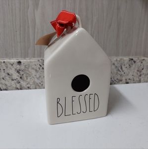 Rae Dunn Ceramic Birdhouse " Blessed"